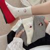 Female Autumn and Winter New Lovely All Match Cartoon Dog Pure Cotton Tube Socks