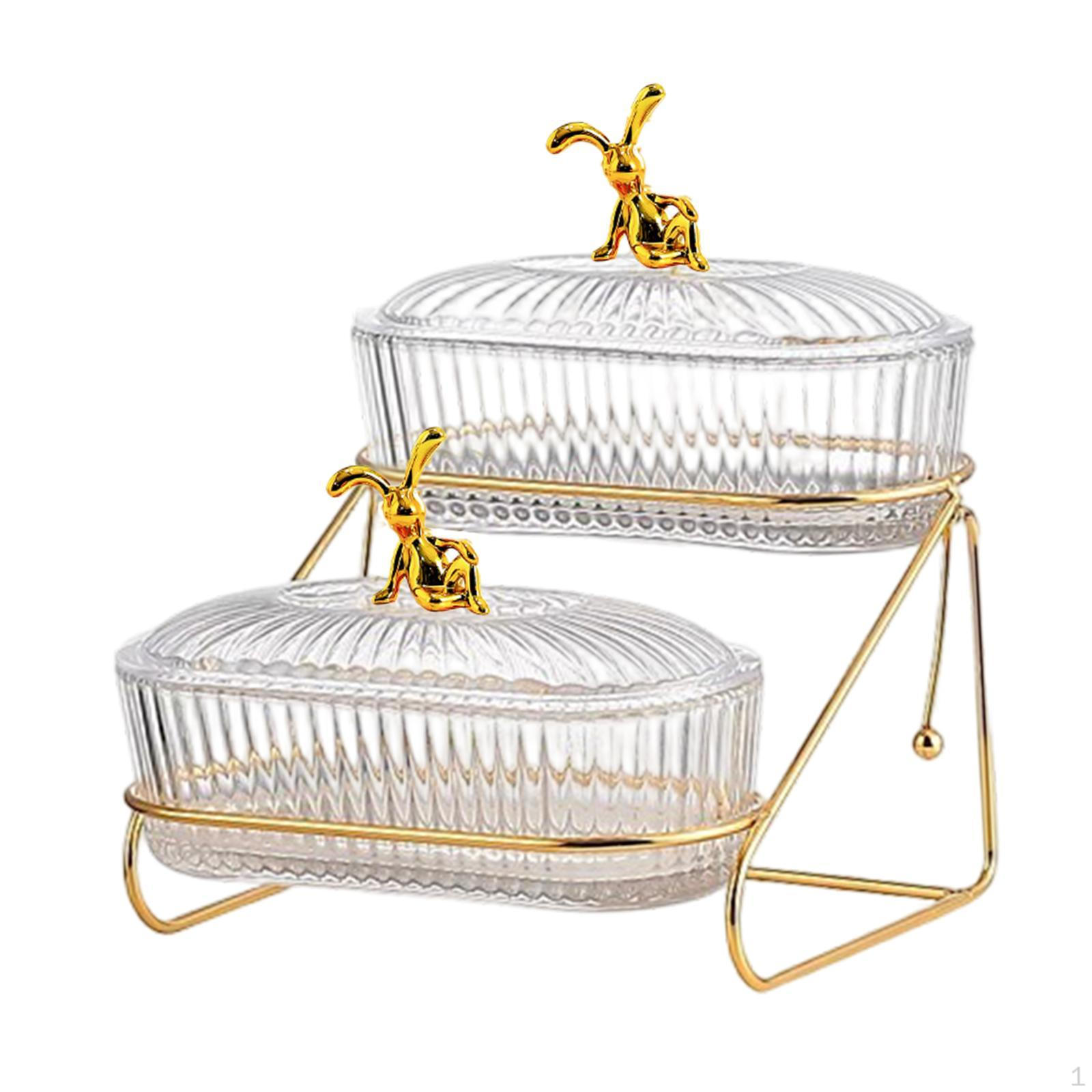 

Decorative Platter for Fruits And Desserts in Living Room Setup 2 layers