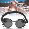 ABS Industrial Vintage Spiked Steampunk Unique Goggles Cycling Glasses Double Layer Windproof SunglassesBlack