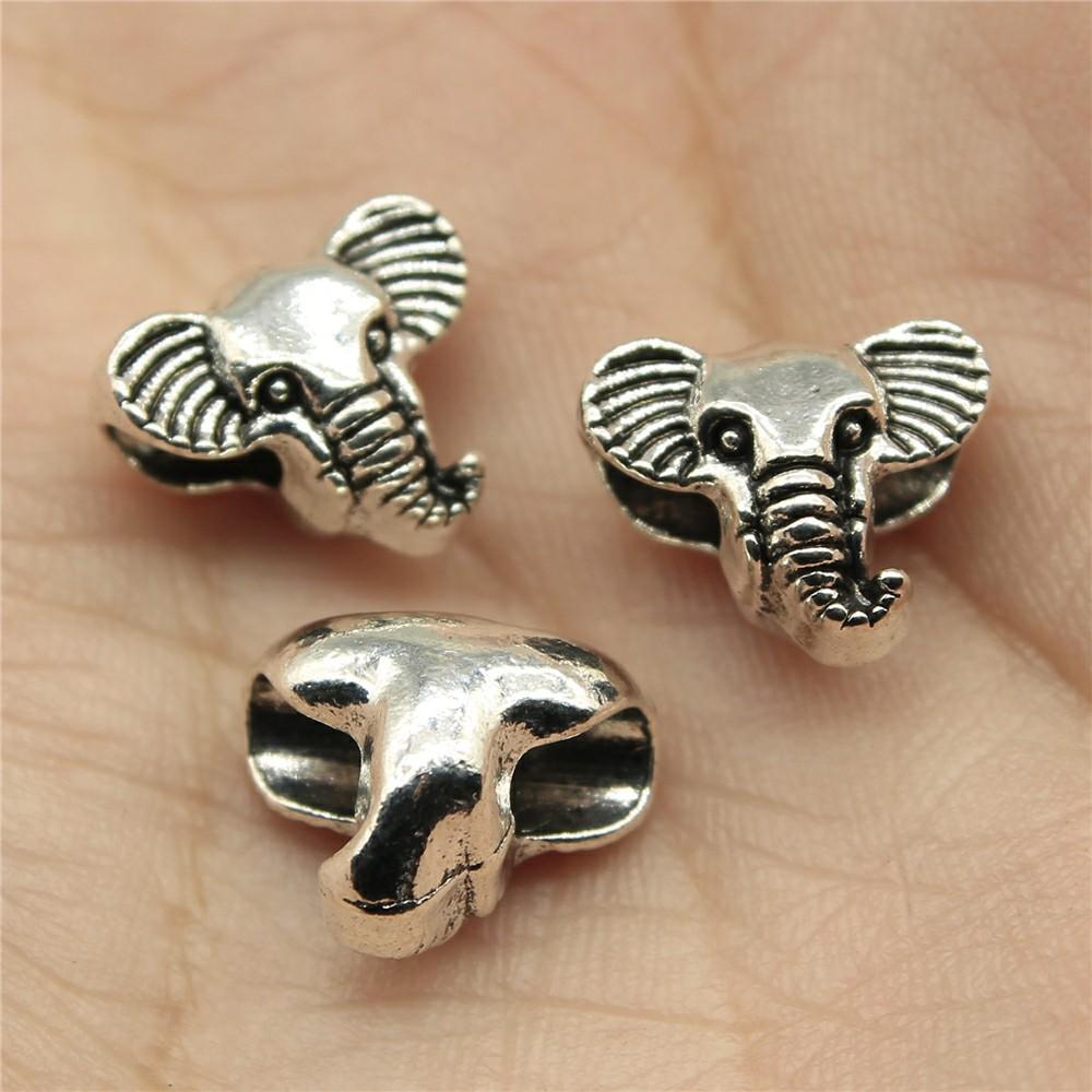 10pcs Ganesha Beads Elephant Beads For Jewelry Making Antique Gold Color Bronze Silver Color Pendants DIY Crafts Making Findings