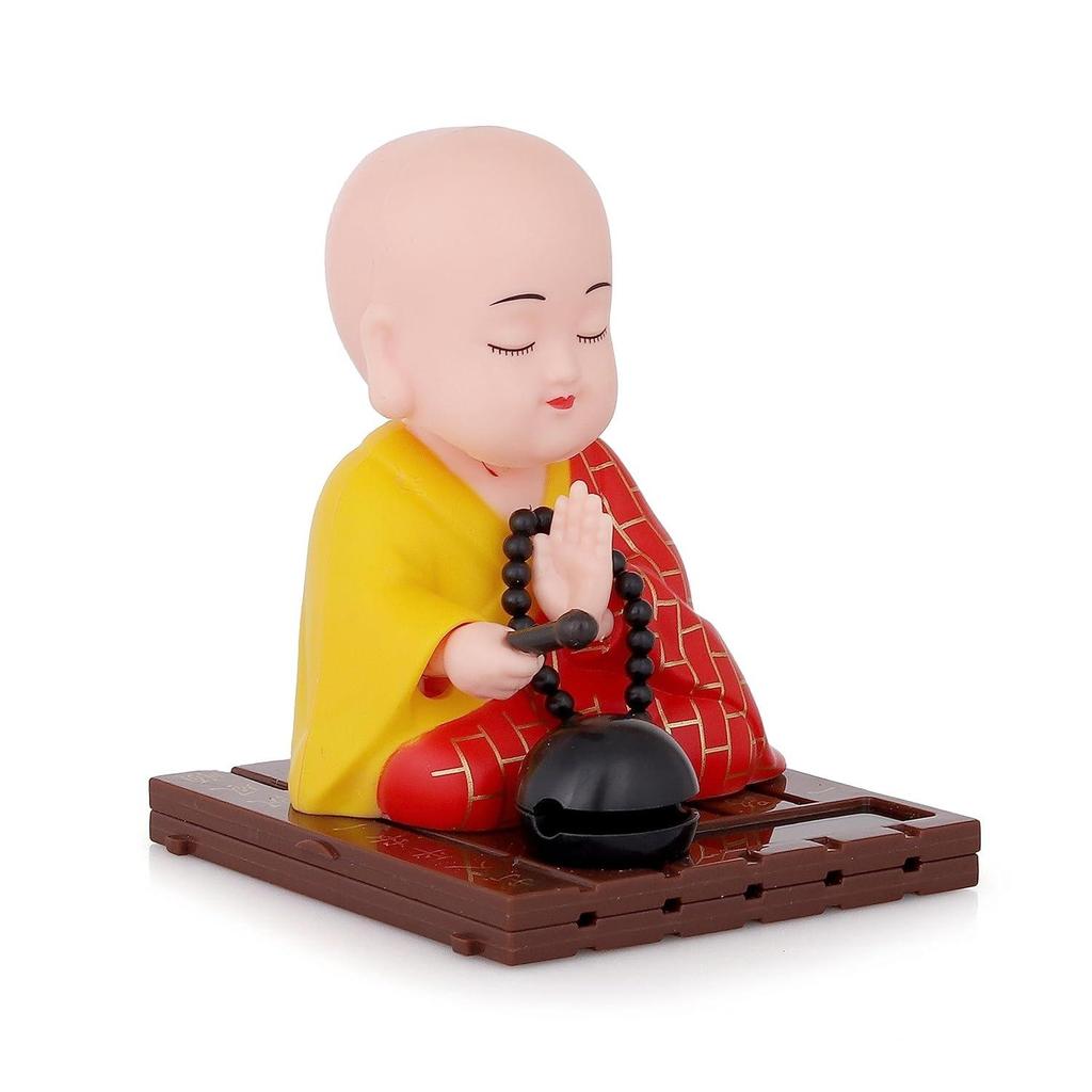 Moving Head And Hand Sitting Action Gautam Buddha Statue For Living Room | Car Dashboard | Home | Office Desk