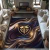 Leeds United Voetbal Print Kristalfluweel Tapijt, Comfortabel Waterabsorberend Antislip Binnen Vloerkleed