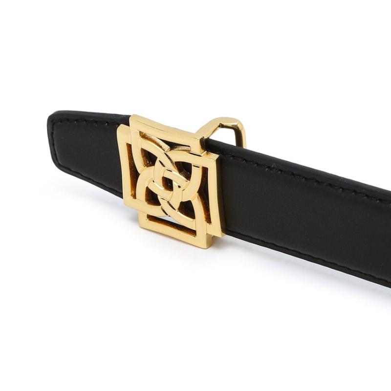 Daks Black 4d Gold Buckle Hook Belt Dbbe4e778bk