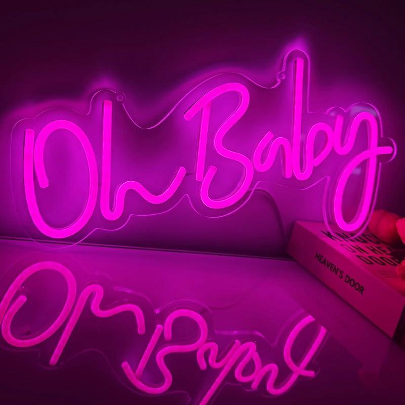 

Неоновая вывеска Sweet 16 Белая светодиодная неоновая вывеска для 16-го Дня Рождения Украшение для вечеринки Украшение для стены в спальне девочки Преппи Украшение для комнаты Эстетичное Работает от USB День Рождения OH BABY PINK