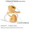 New 18K PVD Plated Stainless Steel Heart Love Open Adjustable Rings High Quality Waterproof Zircon Handmade Polished Gift