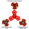 SCIONE Crystal LED Light Fidget Spinner for Kids,LED Light up Fidget Toy for Toddlers,Glow in The Dark Party Supplies Stress Relief for Children Adul