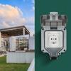 Outdoor Socket Box IP66 Waterproof Switch Power Outlet PC Flame Retardant Shell US Standard 110V