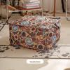 Nordic Oil Painting-Style Futon Cushion: Retro Light Luxury for Living Room Floor or Seat.
