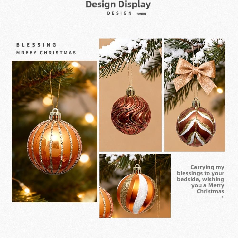 24 Piece Plastic Christmas Ball Set with Storage Box Shatterproof Ornaments for Tree and Various Holiday Decorations