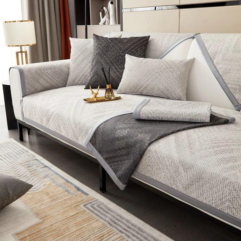 Four Seasons Universal Chenille Sofa Cushion Non-Slip Living Room Sofa Cover Furniture Protector Sofa Towel Slipcover Home Decor