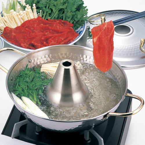 Wahei Freize Tabletop Pot, Hot Pot, Shabu Shabu Pot, Warnaku Pot, 26cm, For Gas Fire Only, Stainless Steel DR-4222