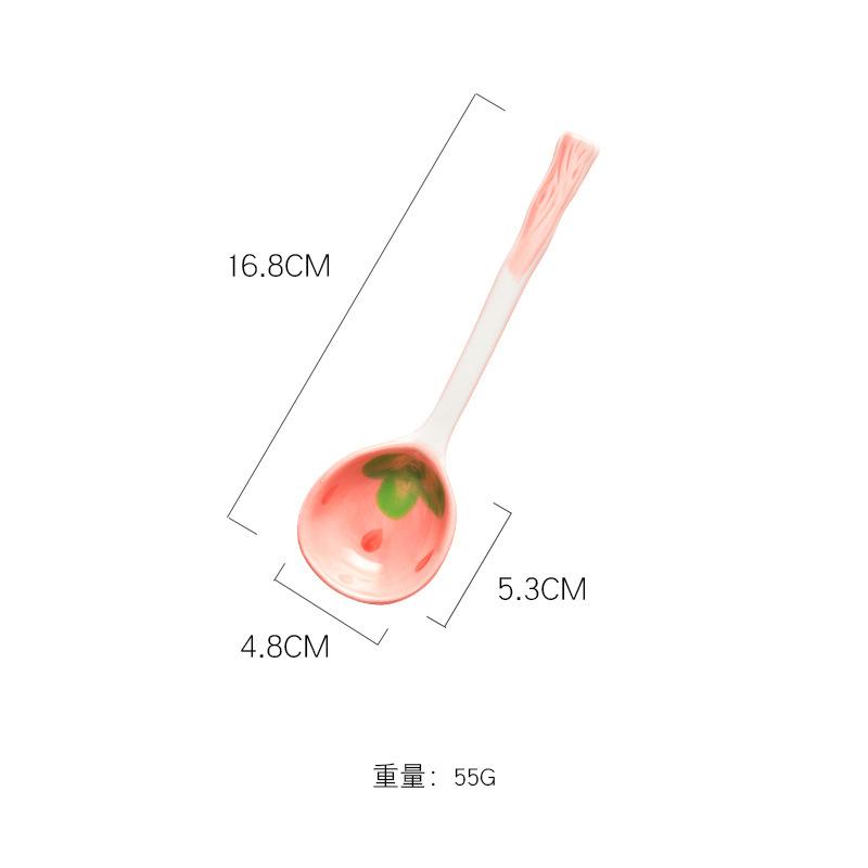 Creative Cartoon Underglaze Ceramic Dishes Tableware Household Strawberry Rabbit Salad Rice Dishes Housewarming Gift Combination 2PCS