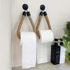 1pc Hemp Rope Self-Adhesive Wall Mounted Toilet Paper Holder - Towel Storage Rack for Home Use