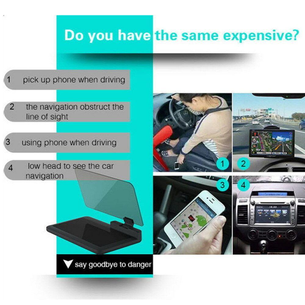 Auto HUD Halterung Unterstützung Telefon Navigationshalterung GPS Spiegelhalter Multifunktionale Faltbare 6" Head-Up-Anzeige