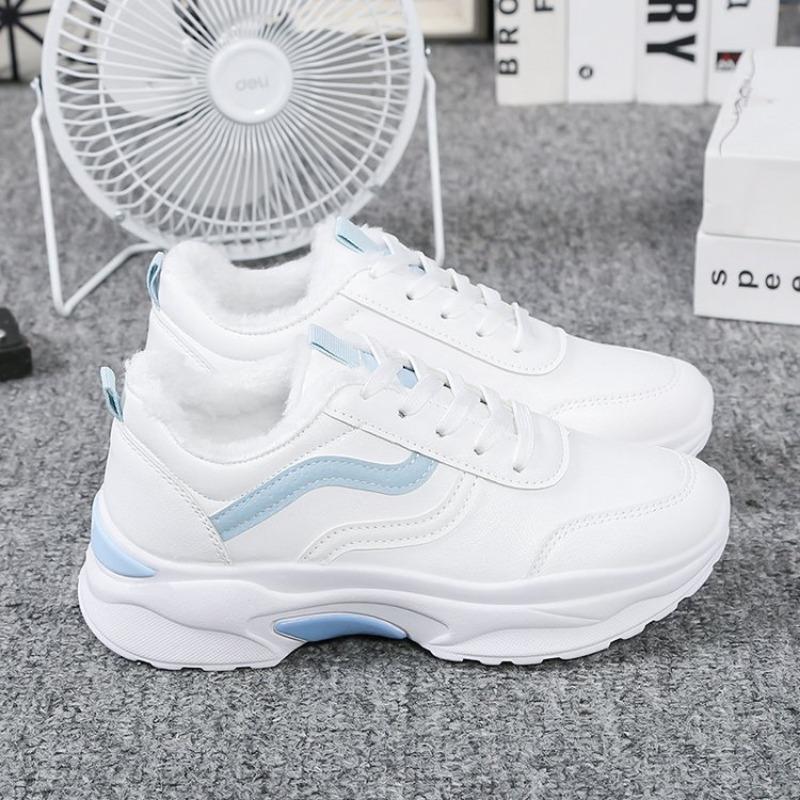 Xiaobai Shoes Female Student Leather Surface Spring and Summer New Mesh Breathable Thick-soled Thick-soled Sports Shoes Shoes