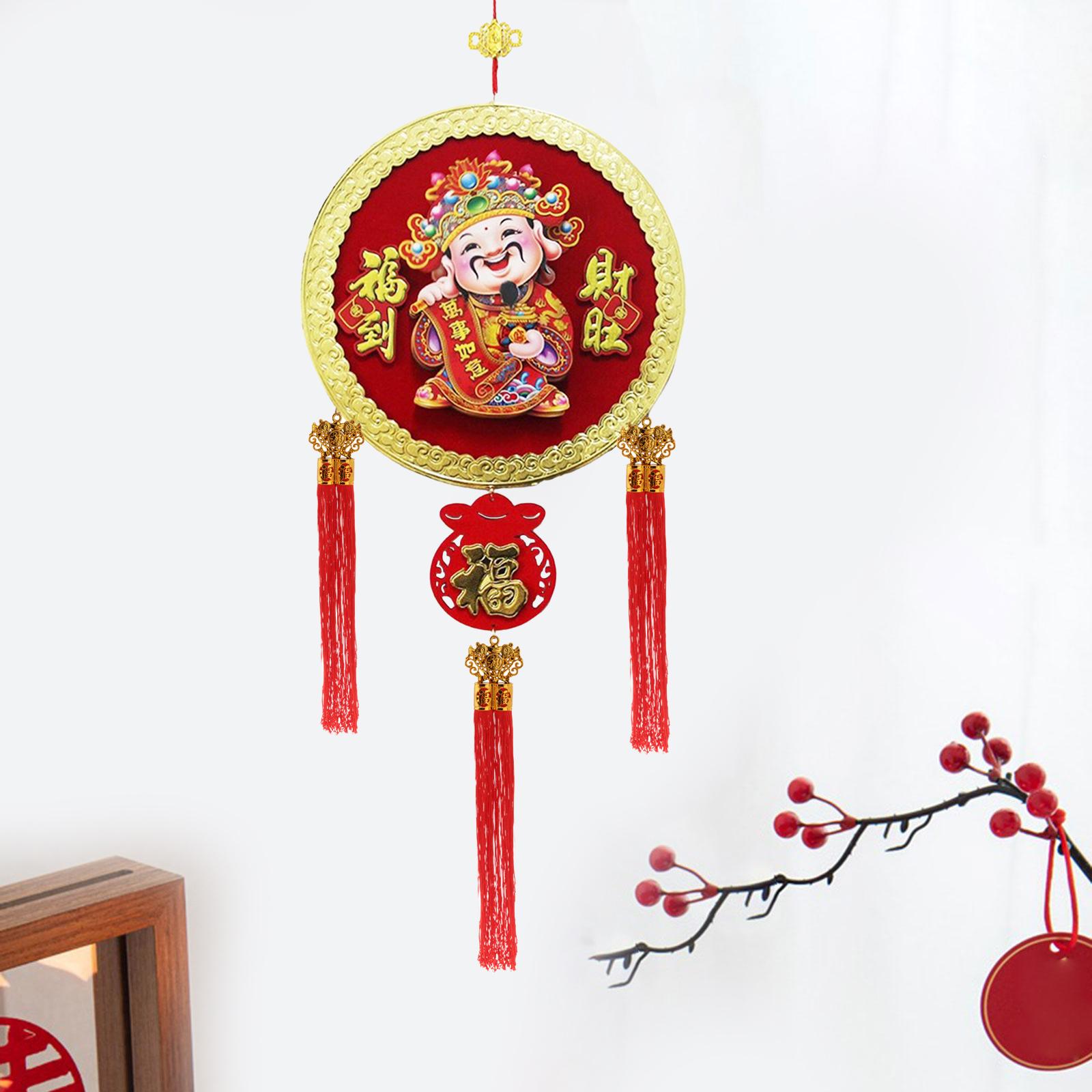 

Chinese New Year Hanging Decorations Door Sign Oriental Photo Props Tassel