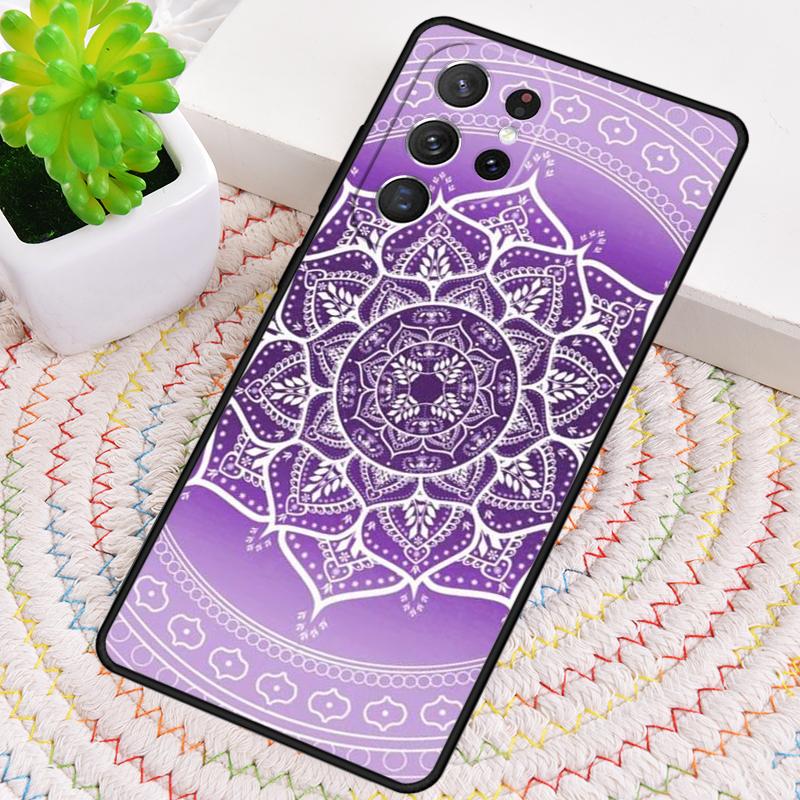 Indian Pattern Mandala Silicone Phone Case For Samsung Galaxy note 10 pro S26 S25 S24 S23 S22 S21 Plus S25Ultra Capa Cover