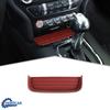 Red Carbon Fiber Gear Shift Storage Box Trim Cover For Ford Mustang Accessories