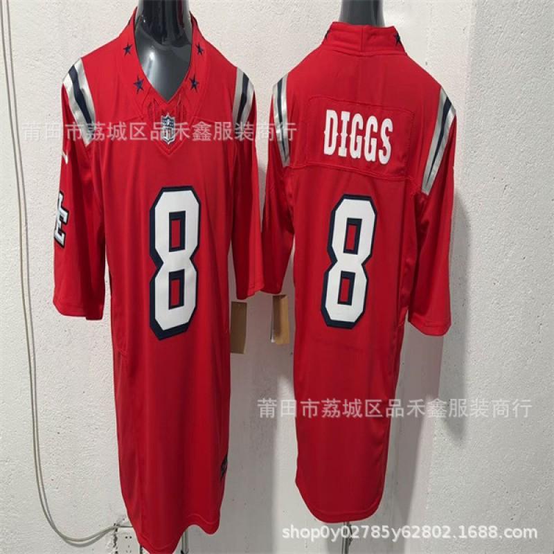 NFL Football Jersey New England Patriots Custom Embroidered Number 8 10 12 0 Cotton Mesh Sport Wear Unisex