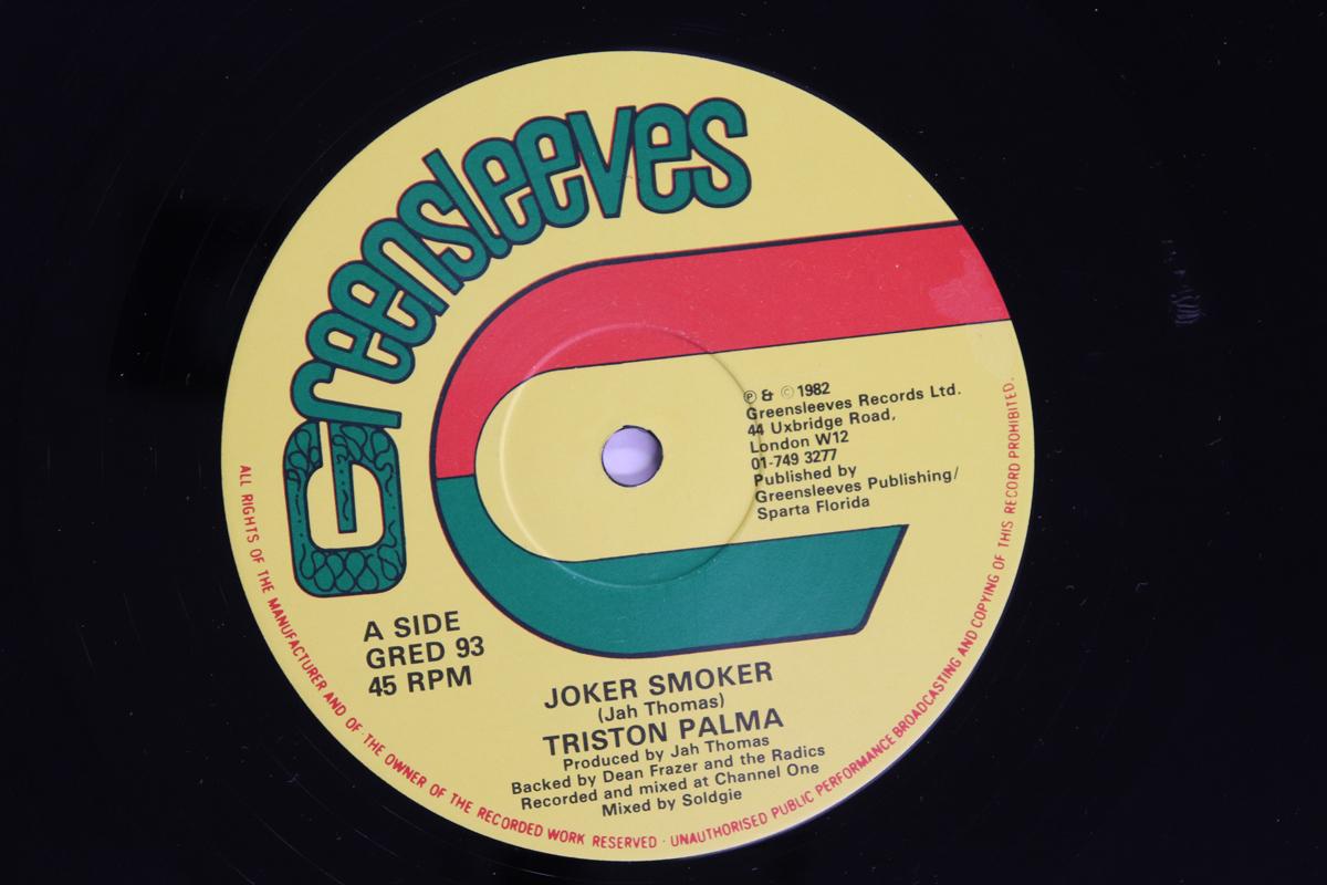 

12inch Record TRISTAN PALMER Joker Smoker Loafter Smoker GRED93 GREENSLEEVES RE 1982 UK Reggae Ska Dub Used
