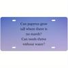 License Plate Can Papyrus Grow Tall Where There Is No Marsh Accessories Inspirational Sign Exterior 6x12