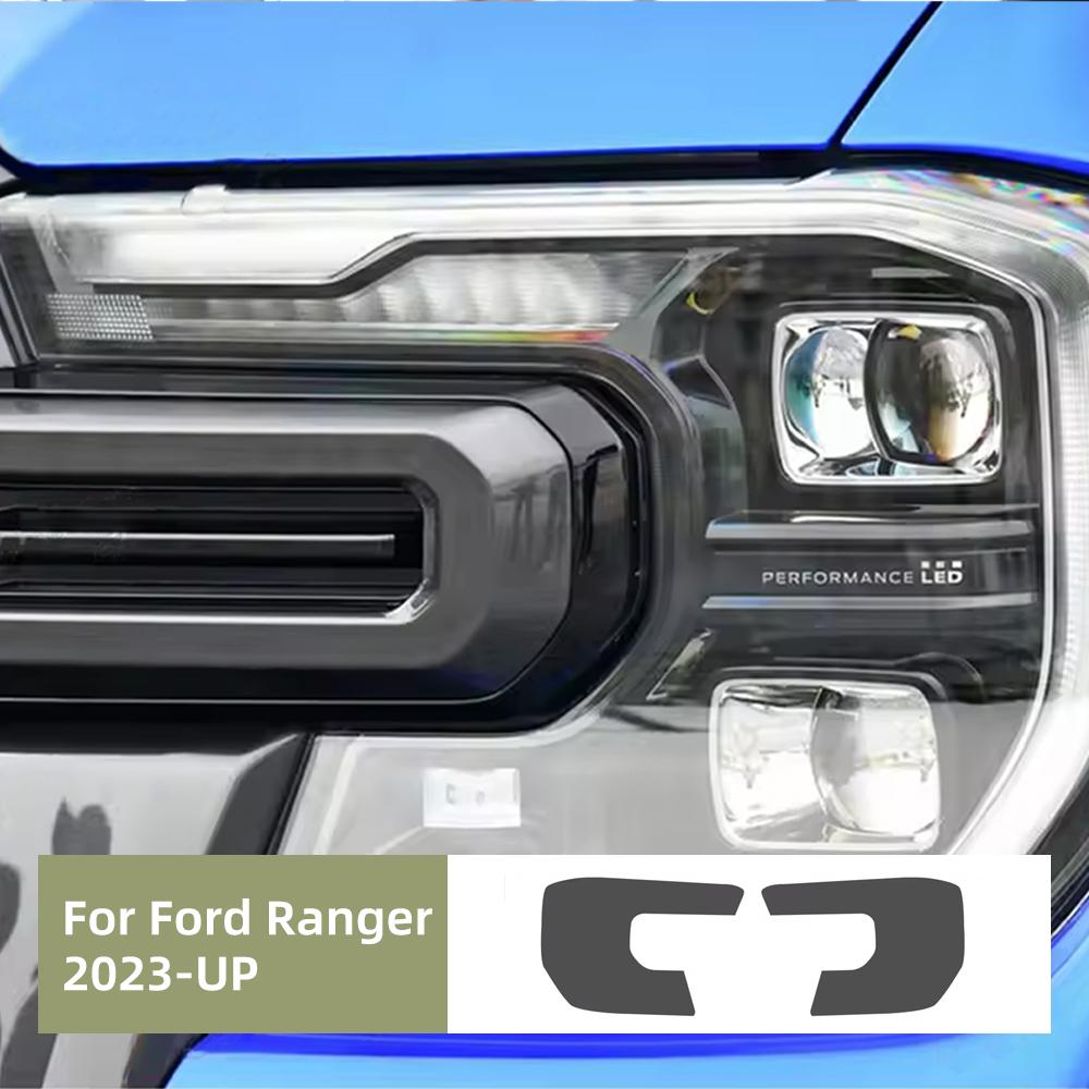 For Ford Ranger 2023 2024 2025 Invisible Car Wrap TPU Film Headlight Protective Tint 2PCS Accessories