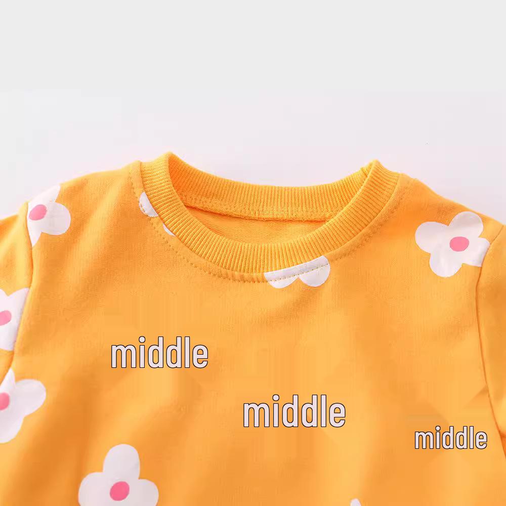 Girls' Cartoon Cotton Knit Hoodie - Long Sleeve, Autumn Style, European & American Brand Kids' Clothing