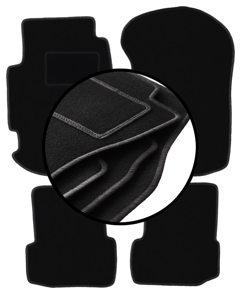 Juego de alfombrillas de terciopelo para: Ford Escort MK7 hatchback, familiar (1995-2002)