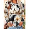 Women's Round Neck Long-sleeved T-shirt, Casual, Comfortable and Versatile for Everyday Use