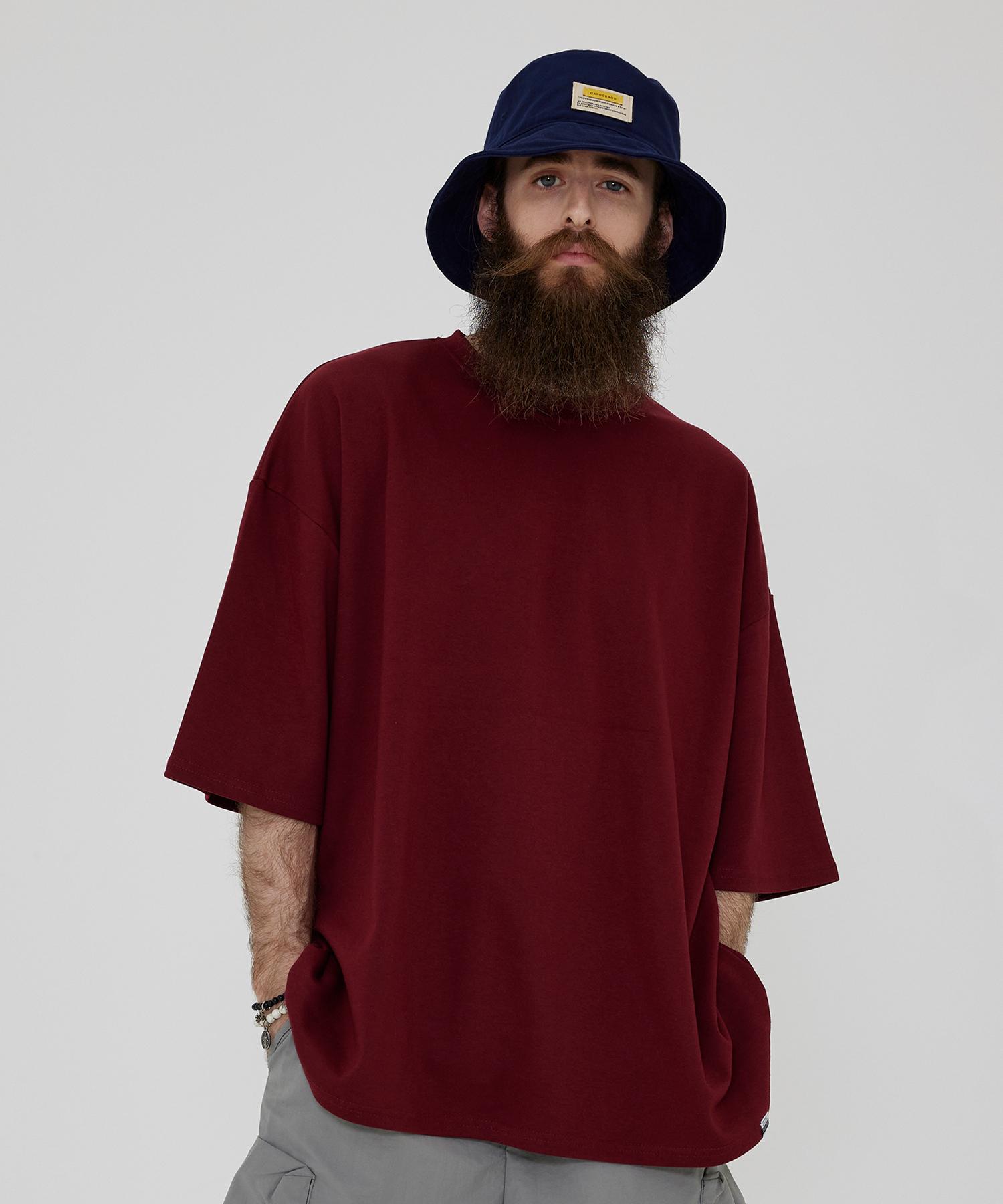 Cargo Bros Cb Over Boxy Short Sleeve T-Shirt (Wine) Free