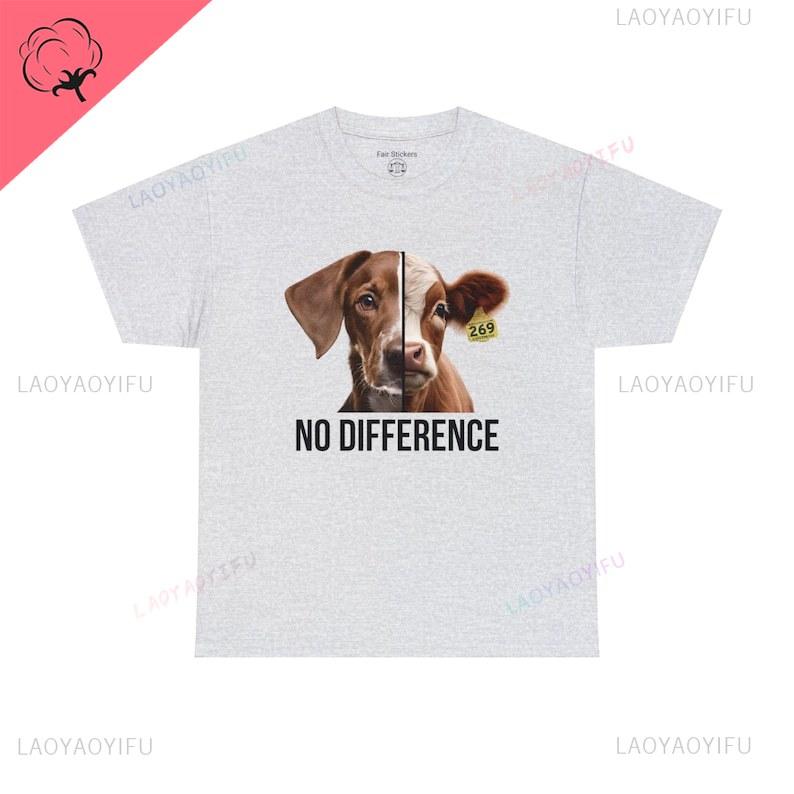 

Футболка активистов-веганов с надписью «Антивидизм без разницы, идеи подарков для любителей телят и собак» на растительной основе для футболки «Освобождение животных» 3XL