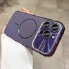 Luxury Laser Camera for Magsafe Cover for 17 16 15 14 13 12 Pro Max 17 ProMax Large Window Matte Magnetic Phone Cover