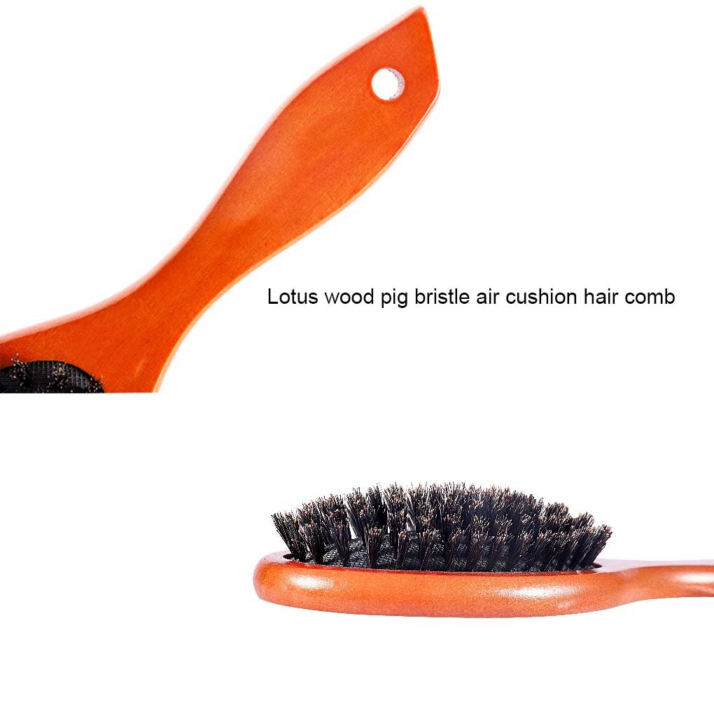 Woman Wood Comb Anti-static Ponytail Hairbrush Portable Hair-styling Care Hairdressing Accessory for Home Barbershop