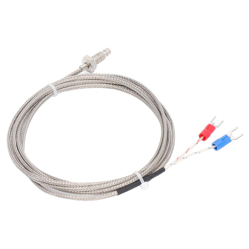 BERM K Type Screw Thermocouple Temperature Sensor Detector Gauge M6 Screw Thread 2 Wire Probe 2meter
