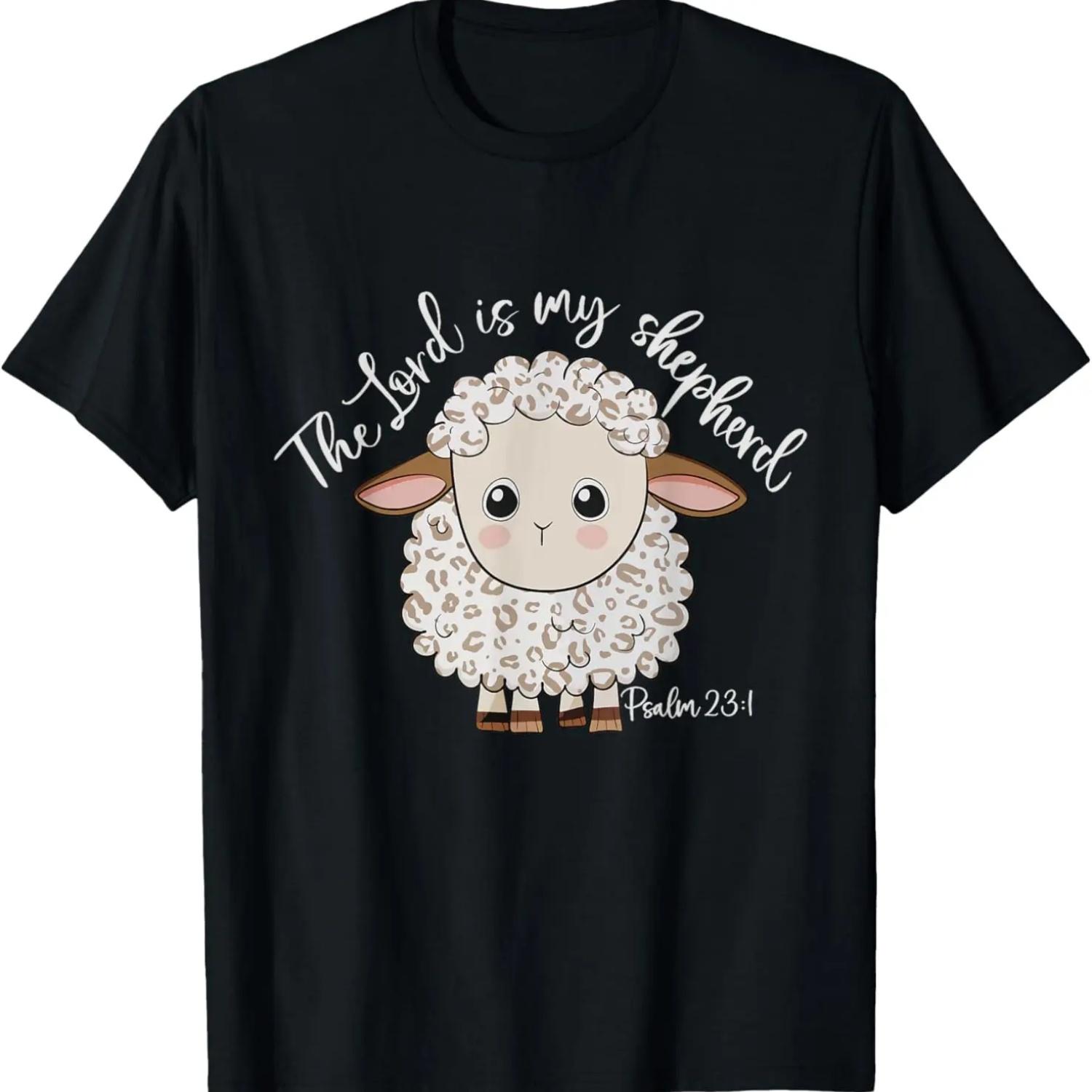 The Lord Is My Shepherd Christian Sheep T-Shirt S