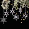 Crystal Snowflake Acrylic Snowflake Pendant Transparent Xmas Tree Ornaments  New Year Celebration