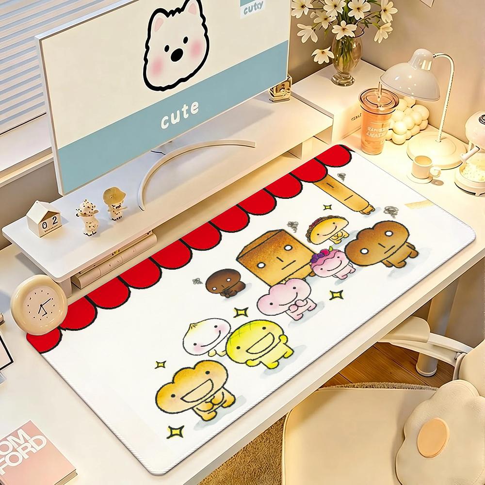 Kawaii Kkogepan Mouse Pad Large Nonslip Waterproof Mat Stitched Edge Keyboard Pad For Gaming Daily Office