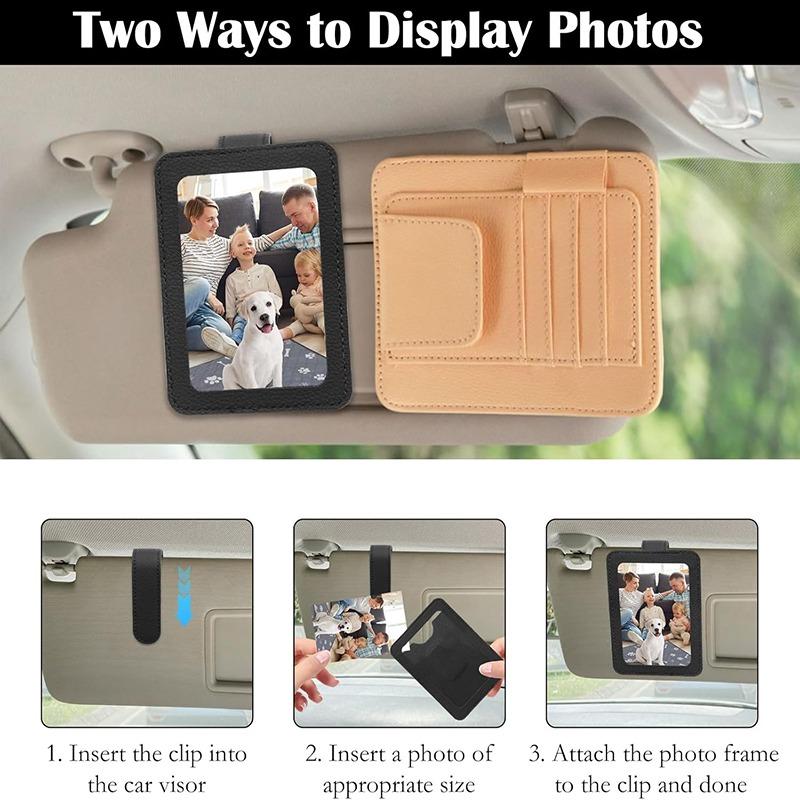 Car Visor Photo Clip Interior Decoration For Car Temporary Parking Number Plate & Photo ID Clip-3inch Photo Clips