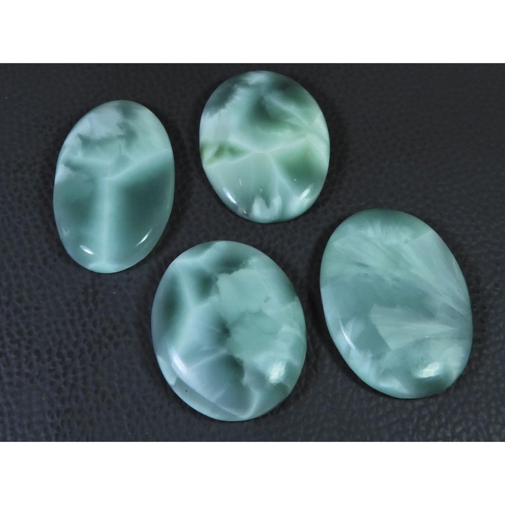 238Cts. Natural Green Hemimorphite Oval Cabochon Loose Gemstone 04 Pcs Lot C-1592