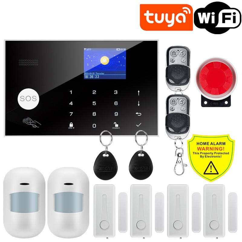Wifi GSM Smart Home Alarm System Kits Tuya 433MHz Wireless Security Home Alarm Smart Life App Control PIR Motion Sensor