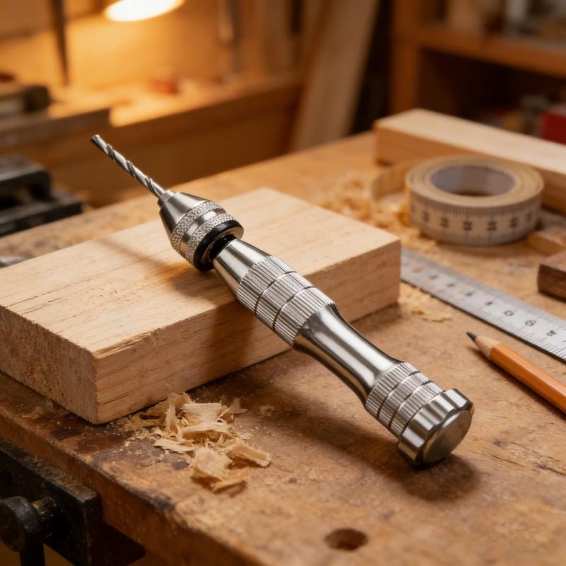 Aluminum Hand Twist Drill Kit Includes 10Pcs Carbon Steel Bits (0.8-3mm) For Model Making And DIY Projects