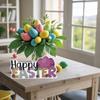 Happy Easter Ornament With English Flower Letters