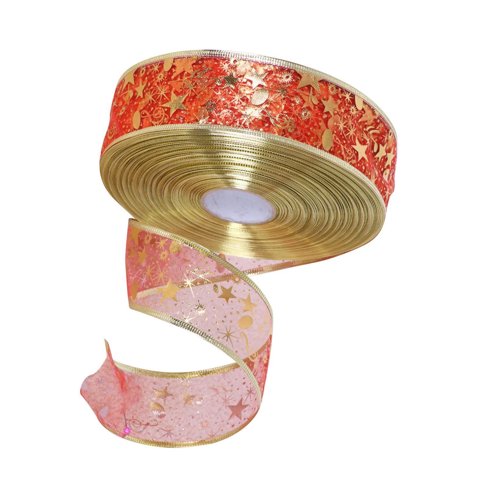 

Christmas Ribbon 100Yards Length Gift Wrapping Ribbon for Greeting Cards Christmas Tree Garland Handmade Crafts Gift Packaging