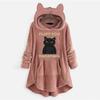 Autumn and Winter Hoodie, Women's Hooded Long Sleeved Double-sided Velvet Women's Oversized Jacket