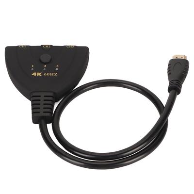 מתג מולטימדיה HD 4K 60Hz 3 ב-1 החוצה מפצל מולטימדיה HD דו-כיווני