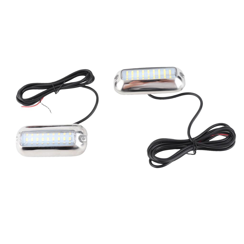 2 Pcs Marine Led Lights 3.5W IP68 Proof Transom Boat Underwater Submersible Lamp