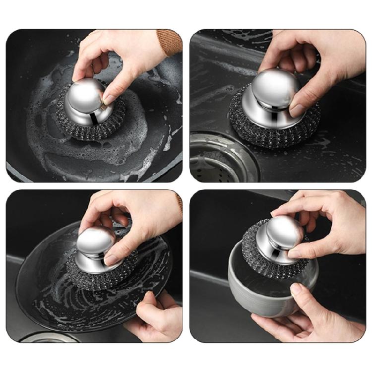 Multifunction Steel Wool Scrubber Set with 5pcs Wire Pad for Effortlessly Cleaning of Pots, Pans, and Kitchen Appliances