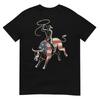 American Rodeo Bull Rider Usa Flag Patriotic Western Cowboy TShirt