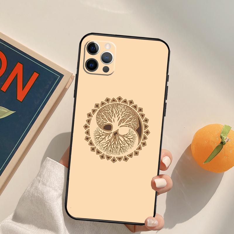 Tree of Life Yin Yang Funda Case For iPhone 16 Pro Max 15 14 11 12 13 Pro Max Mini XR 16e 16 15 Plus Phone Cover