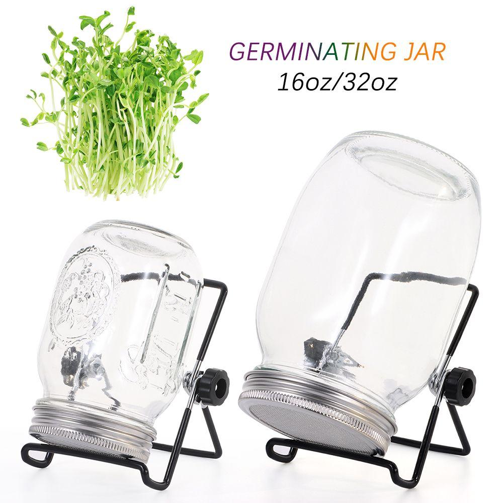 16/32 oz Keimgläser mit Siebdeckeln Sprossenzucht-Set Weithals-Einmachglas Keimset Indoor-Sprossenglas-Set